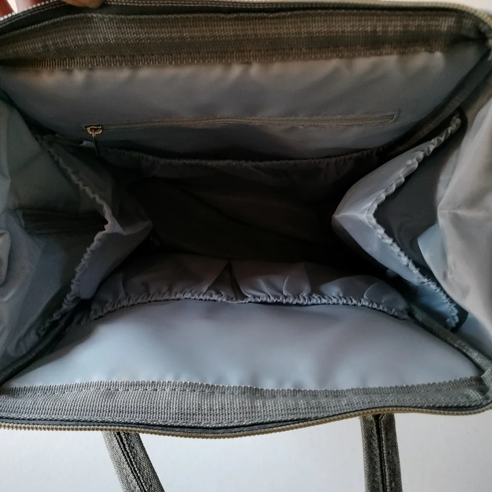 Pofunuo Love Mommy Large gray baby Diaper bag backpack Travel